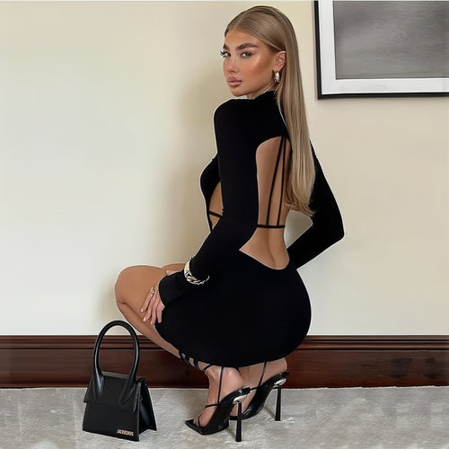 Laura - Vestido tubo con abdomen al descubierto.