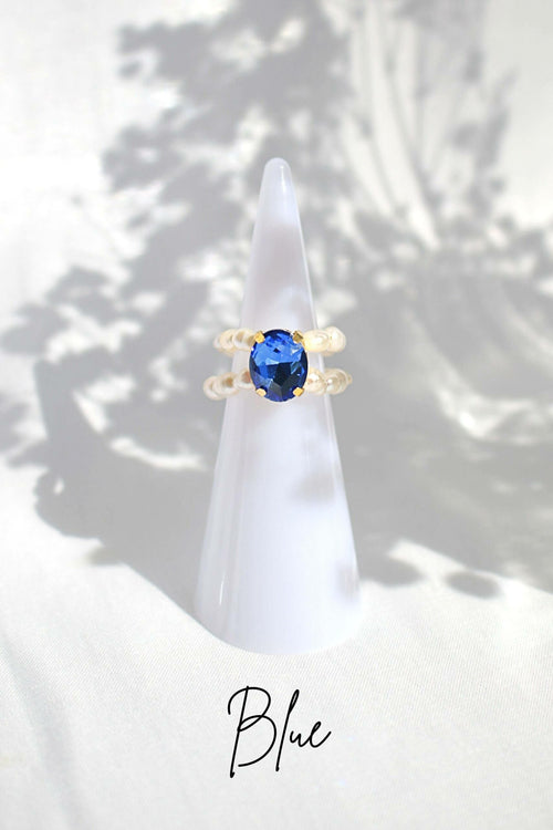 Anillos con perlas de agua dulce y circonitas