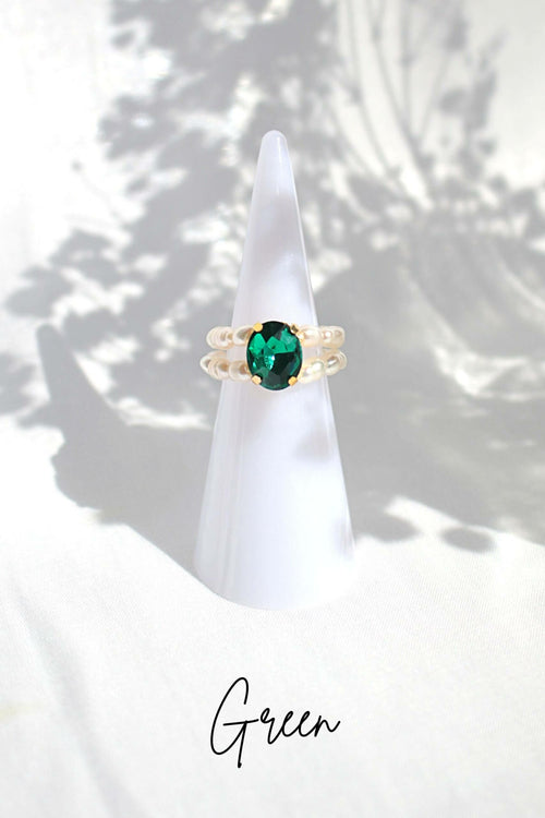 Anillos con perlas de agua dulce y circonitas